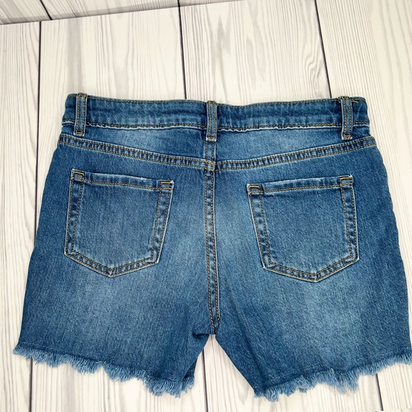 Girls' Cut-Off Jean Shorts - Cat & Jack™ Medium Wash - Picture 5 of 7